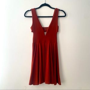 UO NWT Deep-V neck swing dress